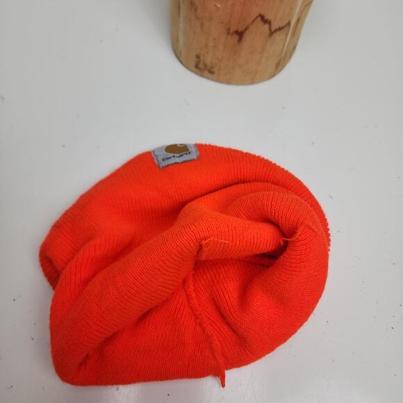 Carhartt Fluorescent Orange Winter Cuffed Hunting Beanie Unisex OS - Picture 4 of 4